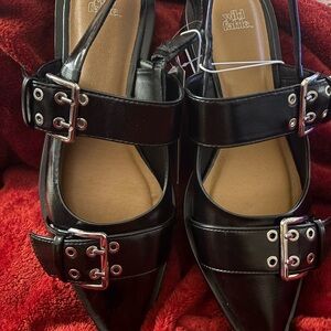 Wild Fable Black Strappy Heels